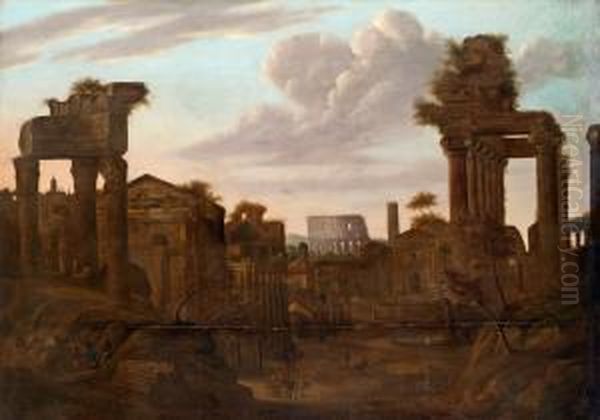 View Over Rome Oil Painting by Pieter Van Bredael