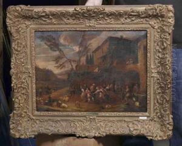 Bauerntanz. Oil Painting by Pieter Van Bredael