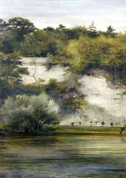 By the Riverside Oil Painting by Edward Henry Fahey