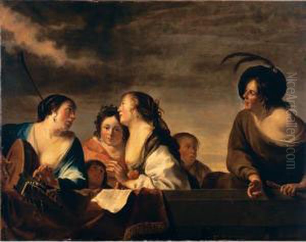 A Concert Oil Painting by Jan Gerritsz van Bronchorst