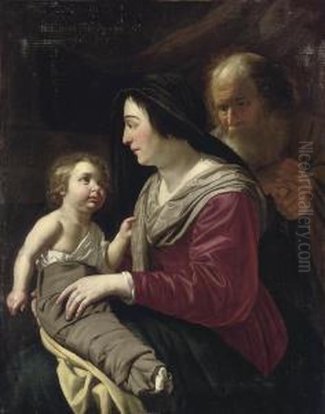 Bijlert The Holy Family Oil Painting by Jan Van Bijlert