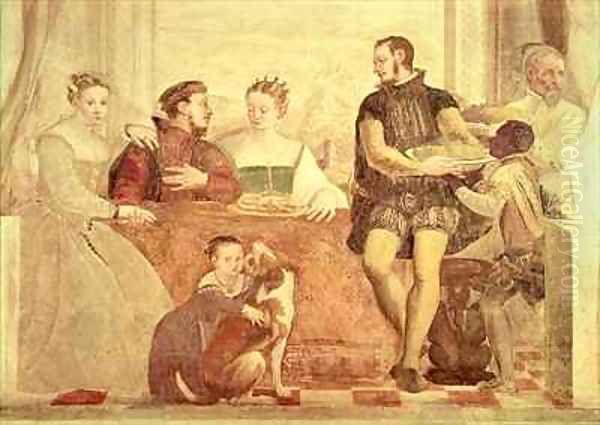 The Banquet Oil Painting by Giovanni Antonio Fasolo