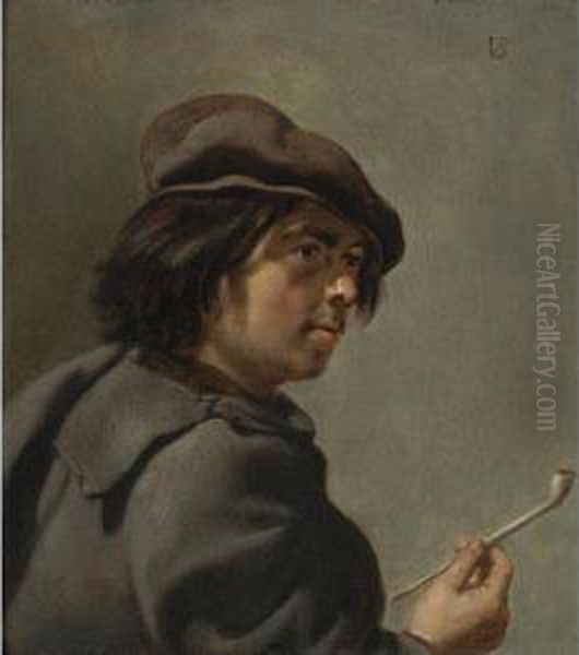 A Smoker Oil Painting by Jan Van Bijlert