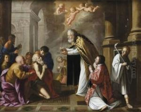 La Derniere Communion De Saint Jerome Oil Painting by Jan Van Bijlert