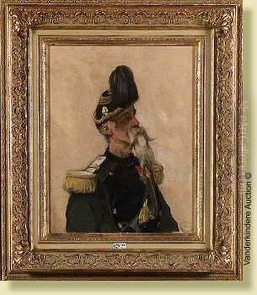 Le Vieux Militaire Oil Painting by Camille Van Camp