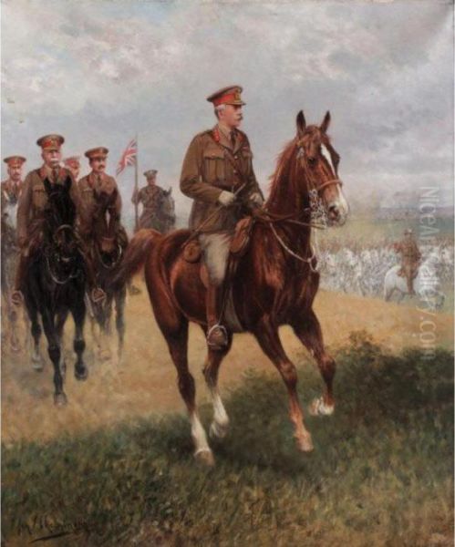 Field Marshal Sir Douglas Haig Oil Painting by Jan van Chelminski