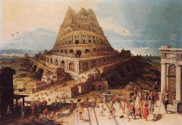 Tower Of Babel Oil Painting by Hendrick van Cleve