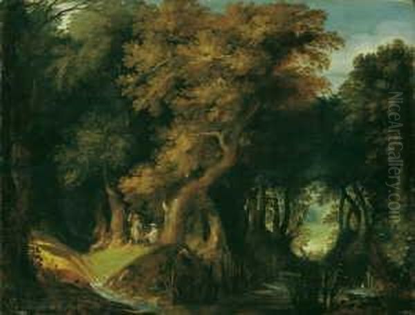 Zugeschrieben Oil Painting by Gillis van Coninxloo