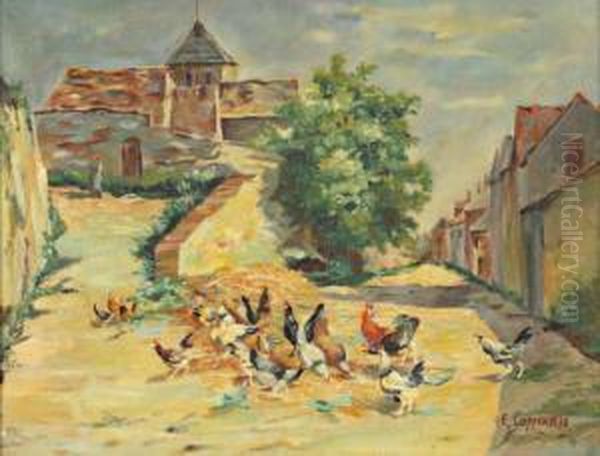 Scenes De Basse-cour Oil Painting by Edmond Van Coppenolle