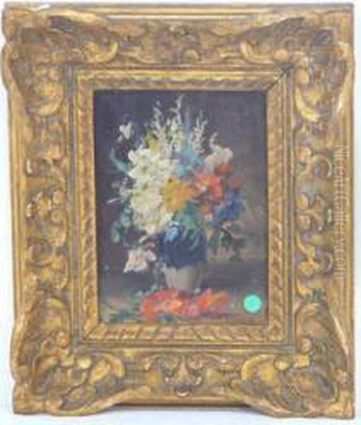  Bouquet De Fleurs  Oil Painting by Edmond Van Coppenolle