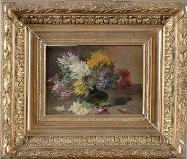 bouquet De Fleurs Oil Painting by Edmond Van Coppenolle