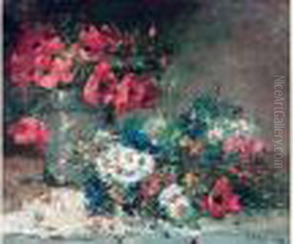 Coquelicots Et Marguerites Oil Painting by Edmond Van Coppenolle