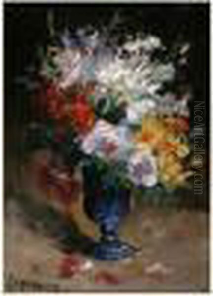  Bouquet De Fleurs  Oil Painting by Jacques Van Coppenolle