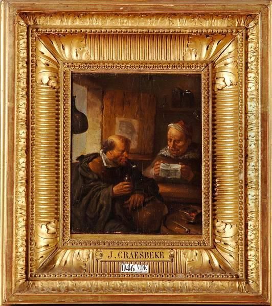 La Conversation Oil Painting by Joos van Craesbeeck