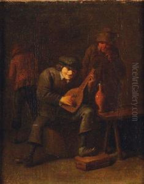 Le Joueur De Mandoline Oil Painting by Joos van Craesbeeck