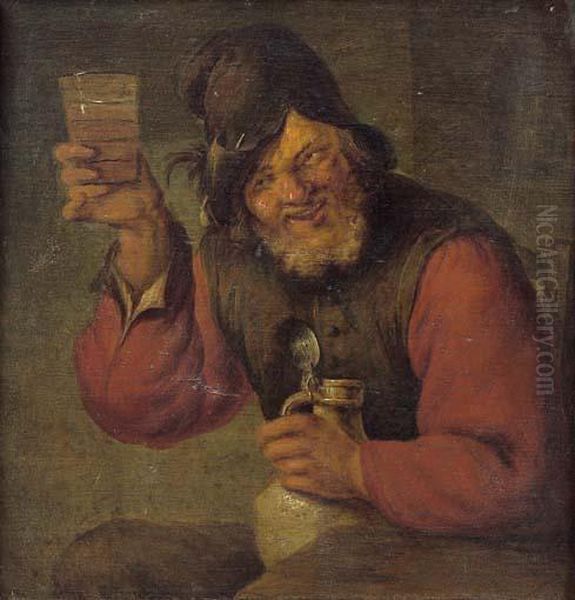 Le Joyeux Buveur Oil Painting by Joos van Craesbeeck