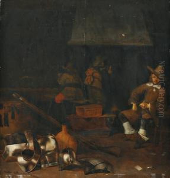 Interieur De Taverne Oil Painting by Joos van Craesbeeck