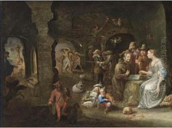 The Temptation Of St. Anthony Oil Painting by Joos van Craesbeeck