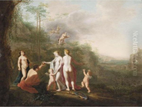 The Judgement Of Paris Oil Painting by Abraham van Cuylenborch