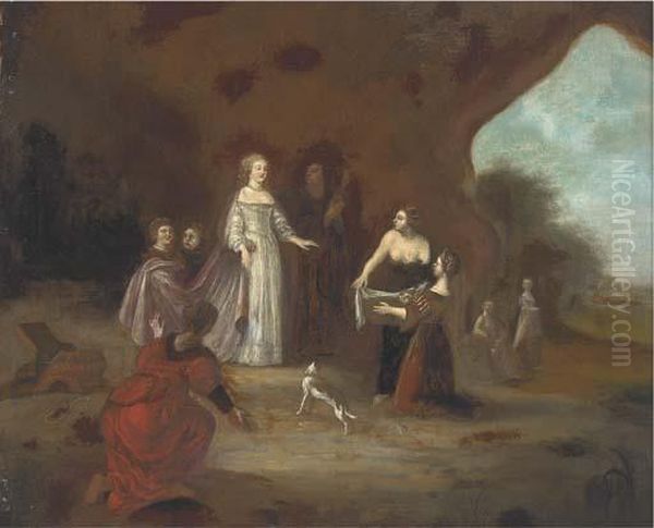 The Finding Of Moses Oil Painting by Abraham van Cuylenborch