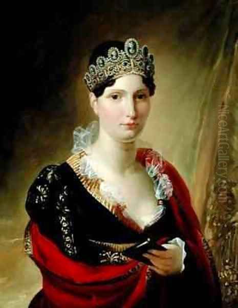 Portrait of Elisa Baciocchi 1777-1820 Oil Painting by Joseph Franque