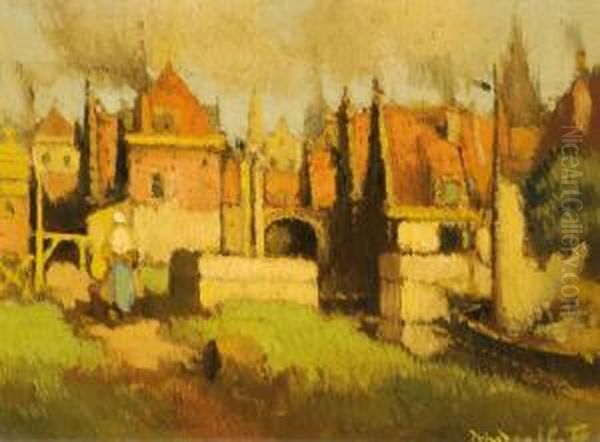 City View Oil Painting by Henri Van Daalhoff