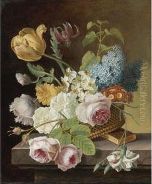 Flower Still Life Oil Painting by Jan Frans Van Dael