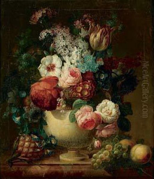 Bouquet De Fleurs Oil Painting by Jan Frans Van Dael