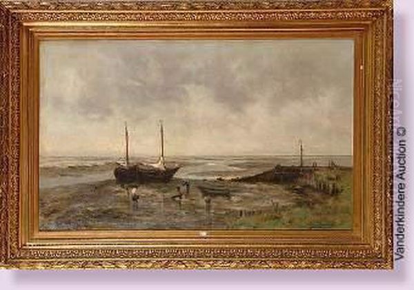 Bord De Mer Anime Oil Painting by Frans Van Damme