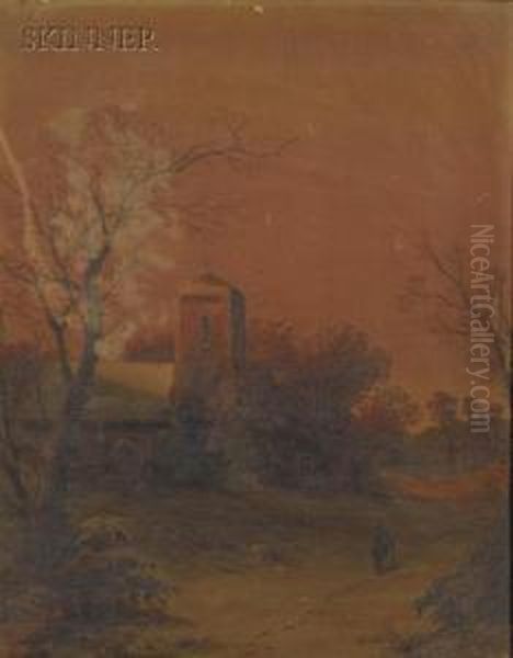 Evening Oil Painting by William Velde Van De Bonfield