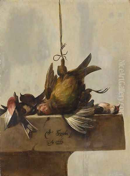 Still-Life with Birds Oil Painting by William Gowe Ferguson