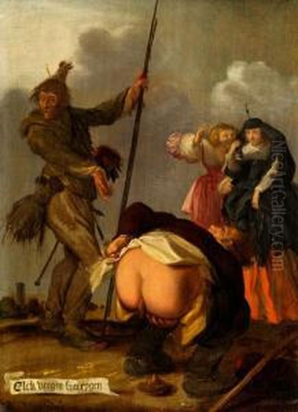 Jeder Kehre Seinen Eigenen Dreck Oil Painting by Adriaen Pietersz. Van De Venne