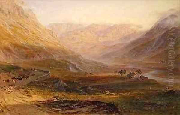 Nant Francon North Wales Oil Painting by George Arthur Fripp