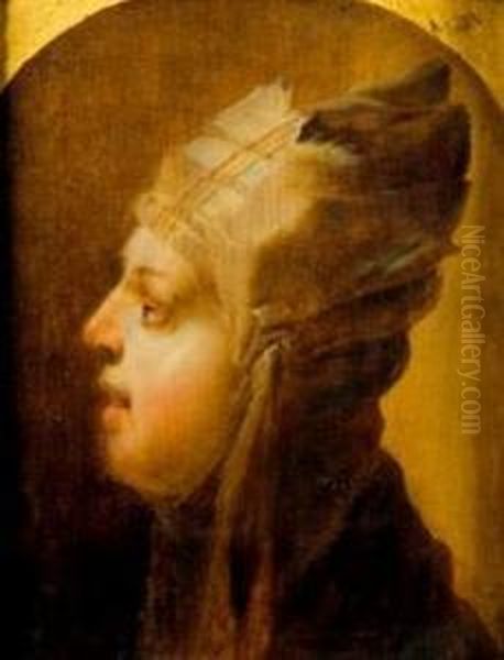 Portrait De Profil Oil Painting by Jan van de Venne