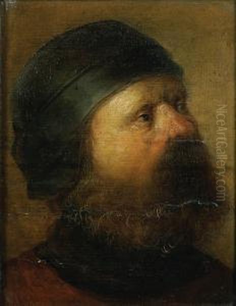 Portrait D'homme De Profil. Oil Painting by Jan van de Venne