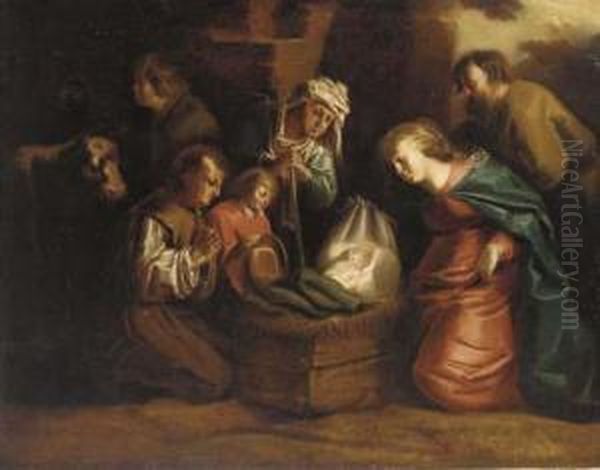 The Nativity Oil Painting by Jan van de Venne