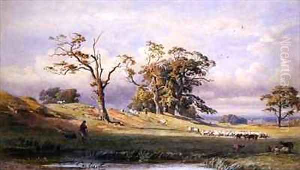 Old British Camp in Bulstrode Park Oil Painting by George Arthur Fripp