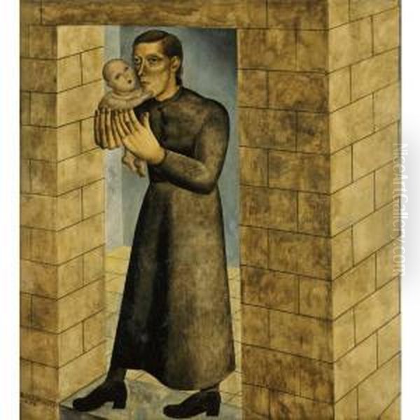 La Mere Et Son Enfant Oil Painting by Gustave Van De Woestijne