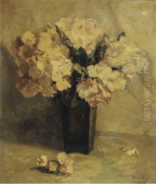 Rhodondendrons Oil Painting by Ans Van Den Berg