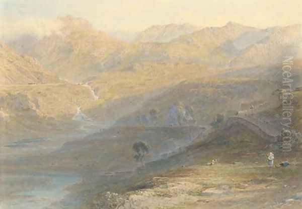 Nant Ffancon, North Wales Sunrise Oil Painting by George Arthur Fripp