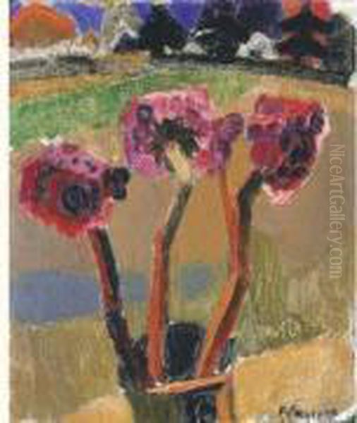 Vaas Met Bloemen (1919) Oil Painting by Frits Van Den Berghe