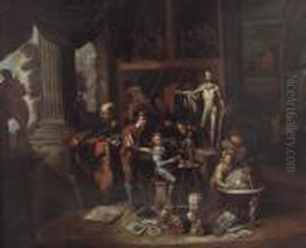 Bottega Dello Scultore Oil Painting by Balthazar Van Den Bossche