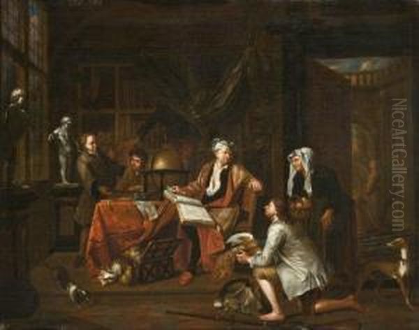 Le Paiement De La Dime Oil Painting by Balthazar Van Den Bossche