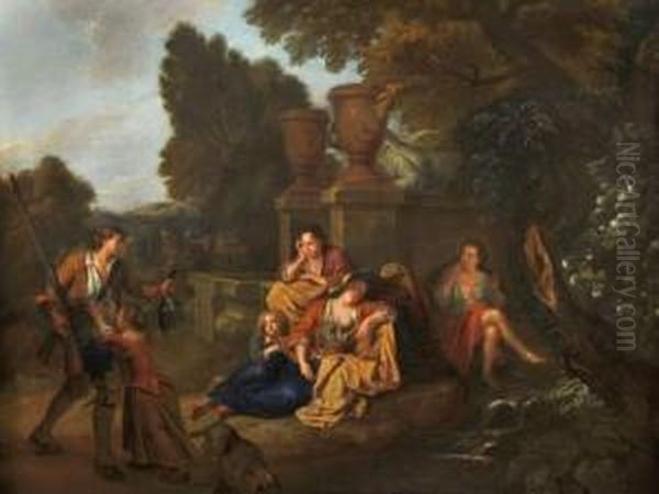 Le Retour Du Pecheur Oil Painting by Balthazar Van Den Bossche