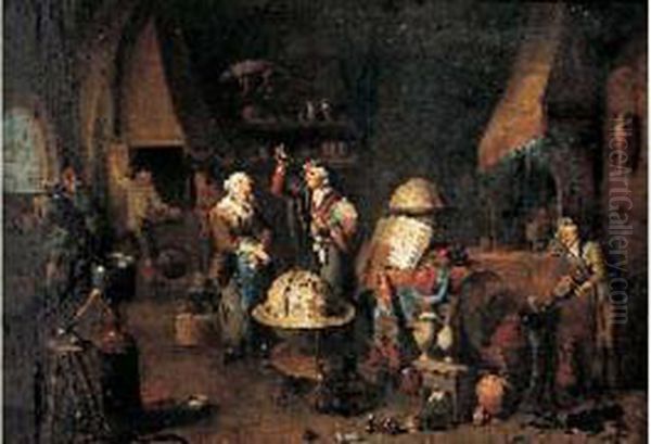 L'alchimiste Oil Painting by Balthazar Van Den Bossche