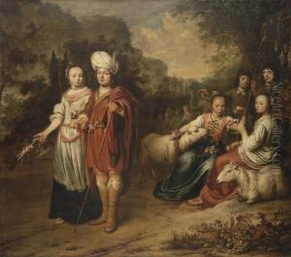 Jacob And Rachel Oil Painting by Gerbrand Van Den Eeckhout