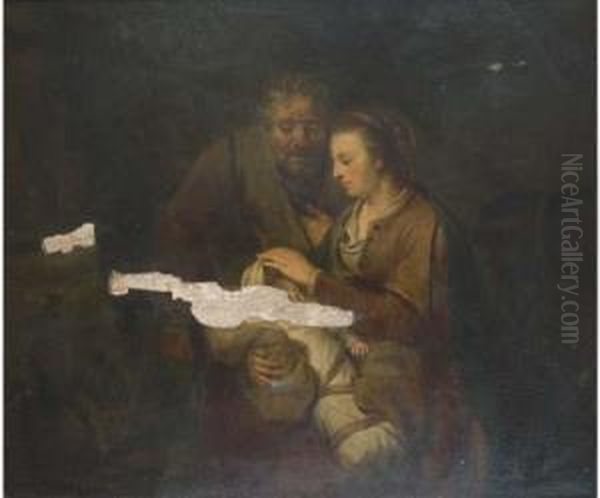 The Rest On The Flight Into Egypt Oil Painting by Gerbrand Van Den Eeckhout