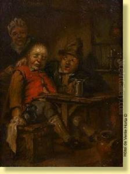 Dans La Taverne Oil Painting by Felix Van Den Eycken