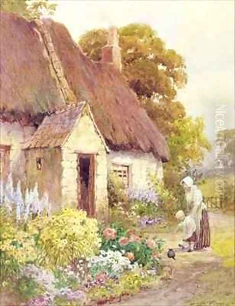 Country Cottage Oil Painting by Joshua Fisher