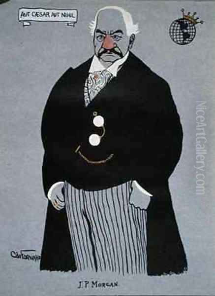 Caricature of John Pierpont Morgan 1837-1913 from Millionaires of America Oil Painting by Carlo de Fornaro